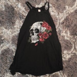 Flower Skull Tank Top